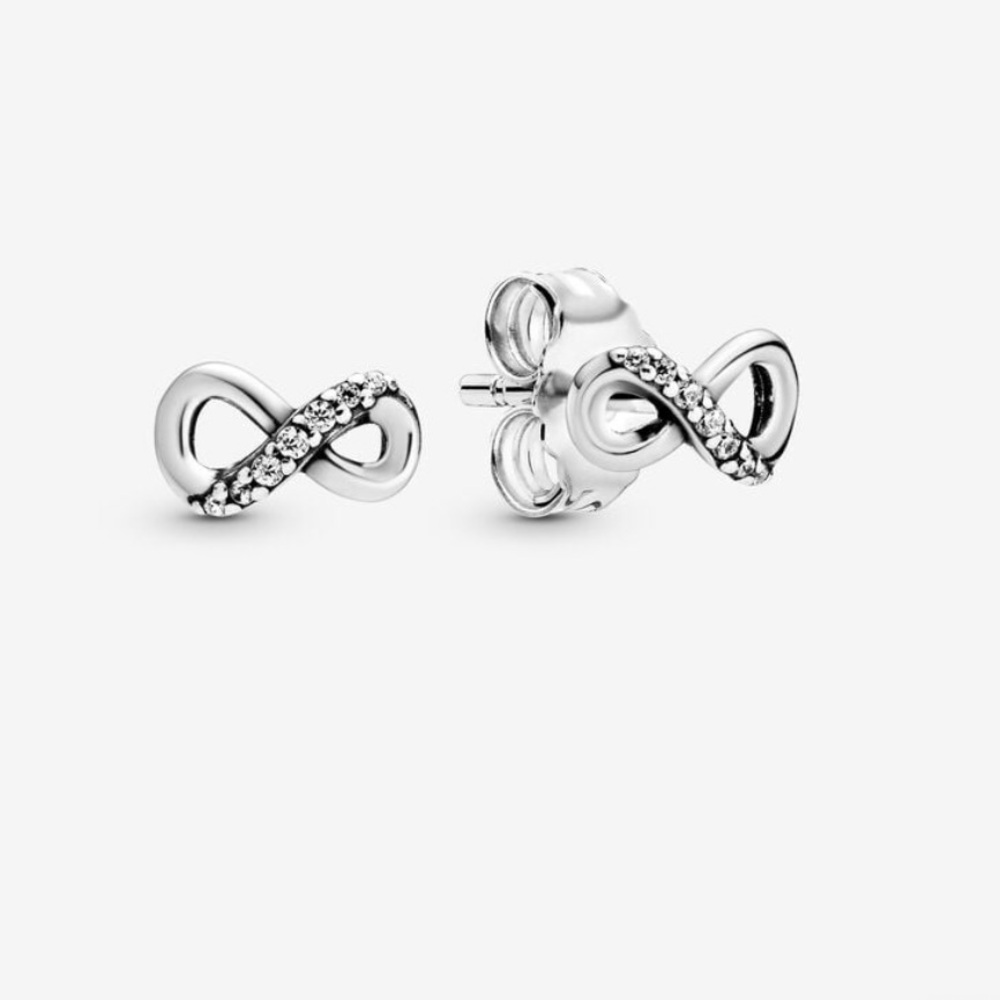 Sparkling Infinity Stud Earrings